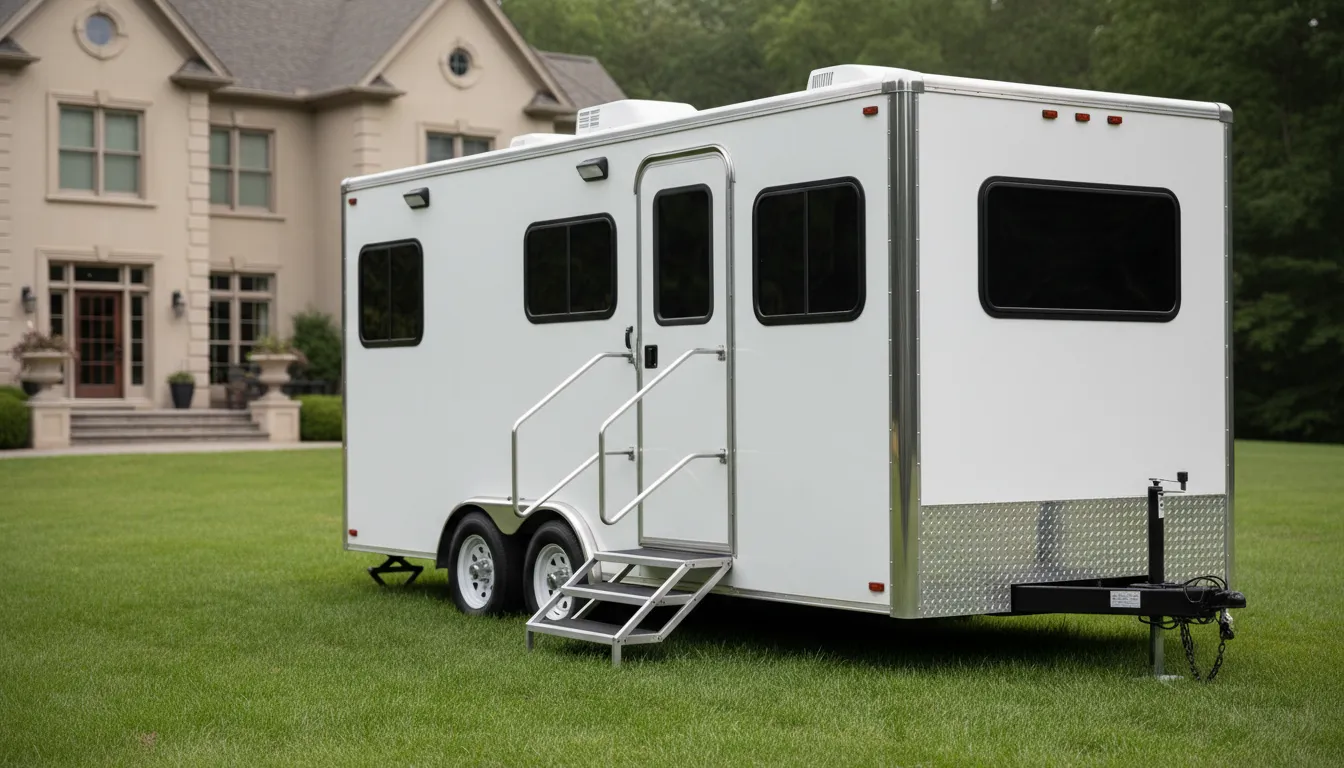 portable restroom trailer luxury wide