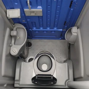 flushable portable toilet unit